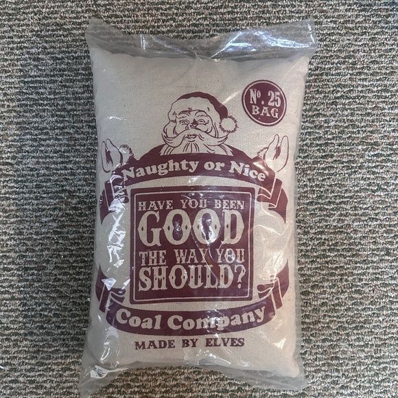 NEW Primitives by Kathy Naughty or Nice Pillow Coal Company - Picture 1 of 3